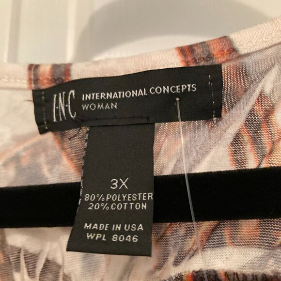 NWT International Concepts Woman Sleeveless Sheer Top - Tan/Brown/Gold Size 3X - Picture 3 of 5